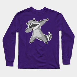 Dabbing Raccoon - Funny Raccoon Dabbing Long Sleeve T-Shirt